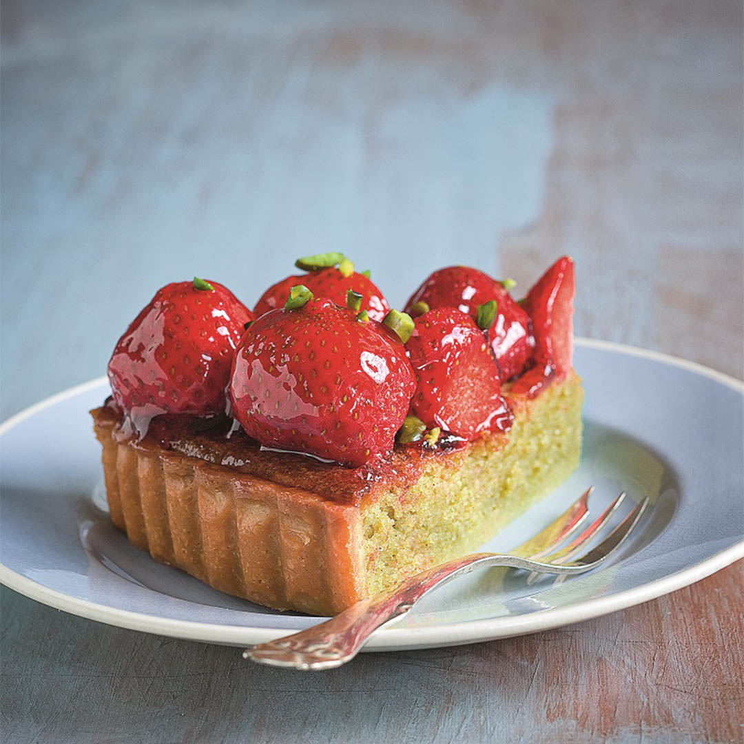 Opskrift på jordbærtærte 