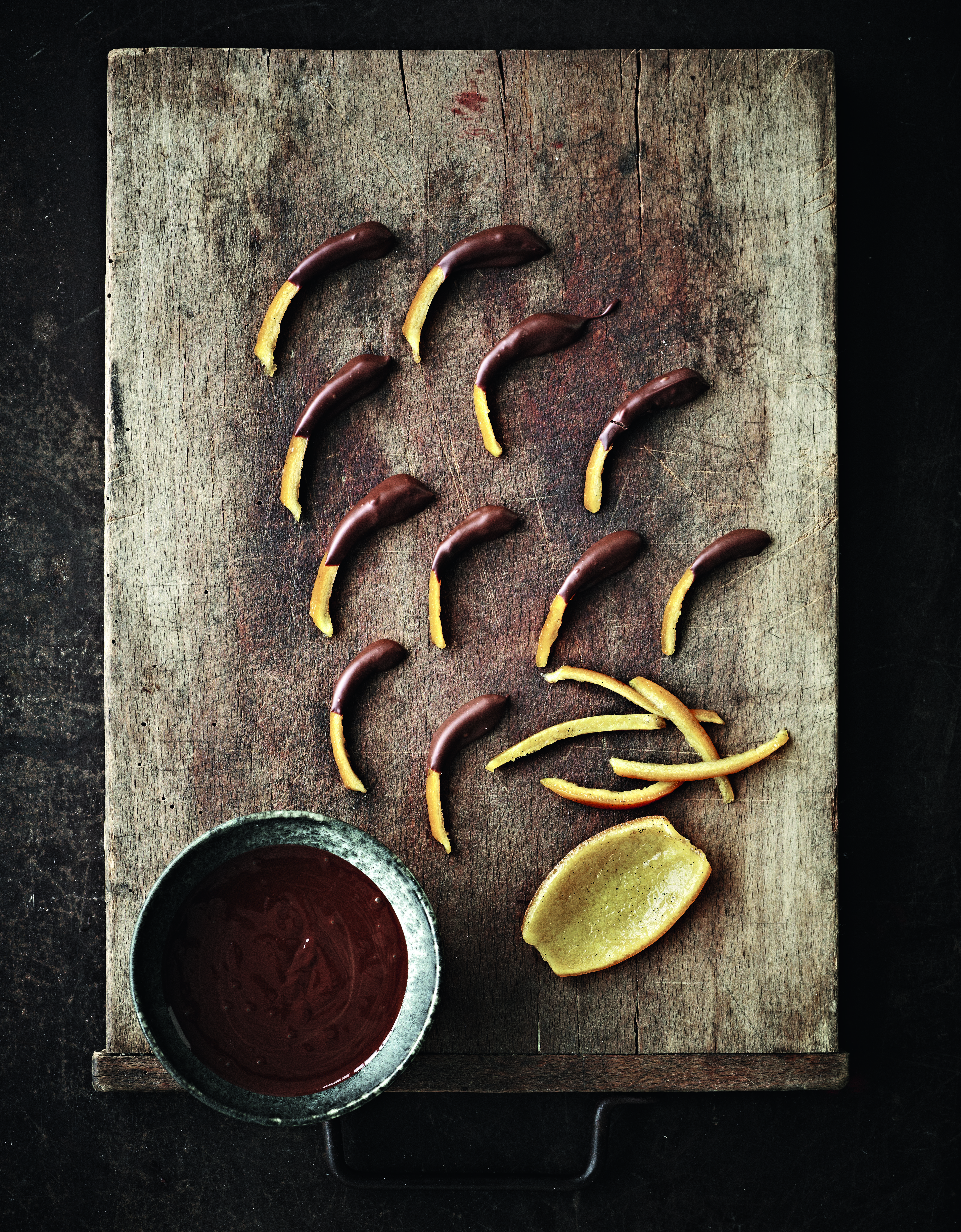 Julekonfekt med appelsin og chokolade
