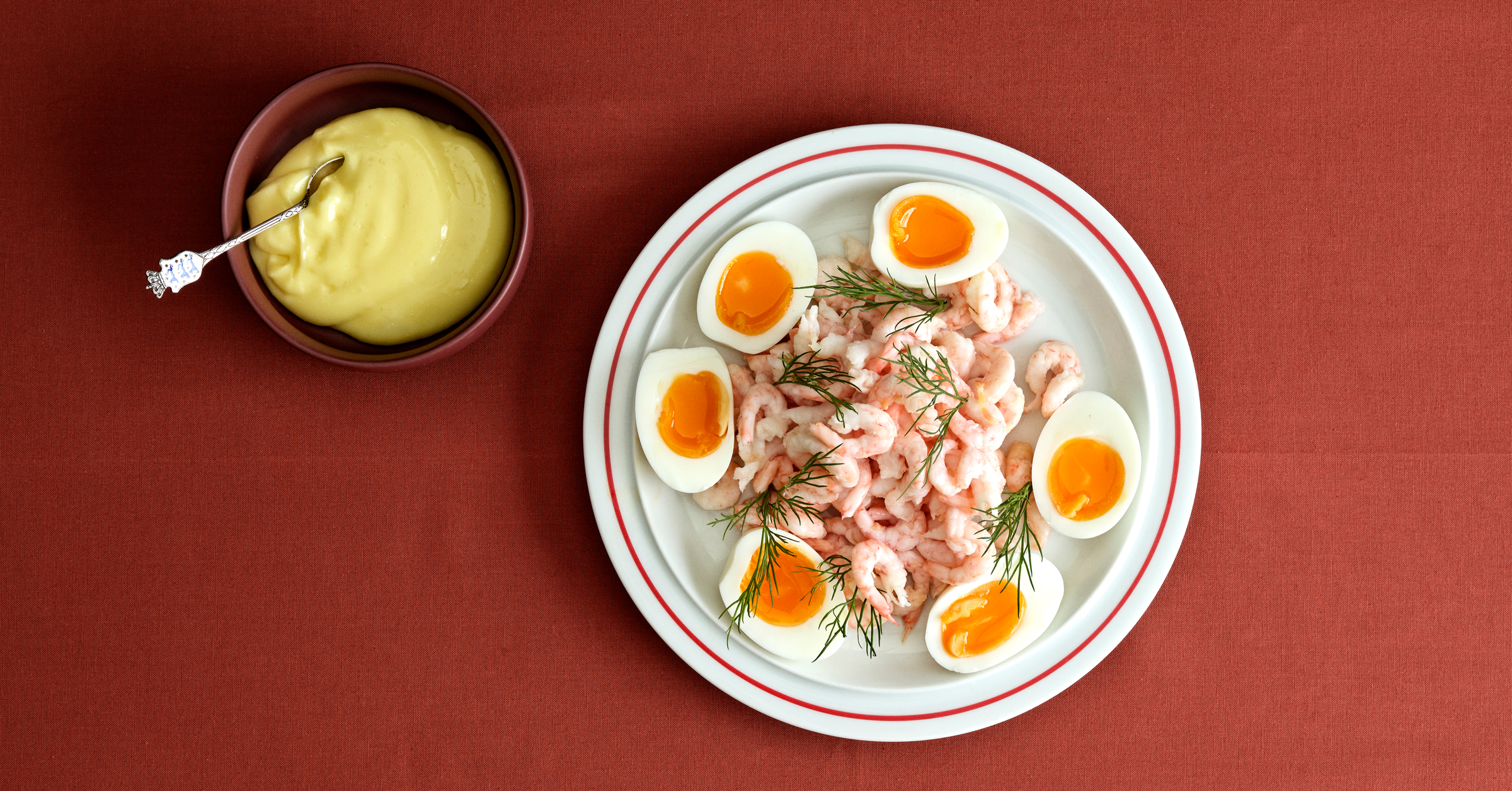 Julefrokost - tilvalg - æg og rejer